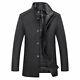 Winter Men Jacket Wool Slim Coat With Adjustable Vest Fit Thick Warm Clothes New