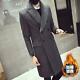 Winter Men's Woolen Jackets Long Outwear Trench Coats Double Breasted Quilted Sz