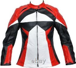 Women Jacket Motorcycle Leather Rider Motorbike Protection Biker Leather Jacket