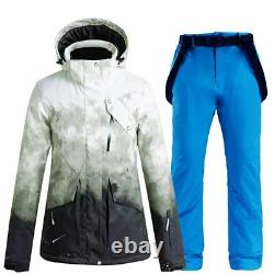 Women Windproof Breathable Warm Men Outdoor Snowboard Jacket Ski Pants Ski Coat