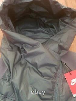 Women's Nike Tech Fleece Aeroloft Hooded Parka Jacket Sz S Grey 804976 021