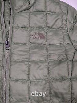 Women's The North Face Medium Thermoball Eco Slim Hood Long Geen Jacket NWOT