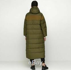 Womens Nike Down Fill Long Parka Coat Size M/l (ah8694 395) Olive Canvas Jacket