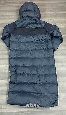Womens Nike Down Fill Parka Long Jackets Navy Blue Puffer Size Small Ah8694-475