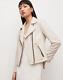 Womens Leather Jacket In Beautiful Cream Color To Standout From The Crowd