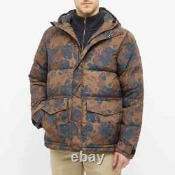 Wood Puffer Jacket Mens Size UK XL Sander Camo Down Fill Coat Khaki Green