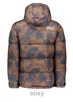 Wood Puffer Jacket Mens Size UK XL Sander Camo Down Fill Coat Khaki Green
