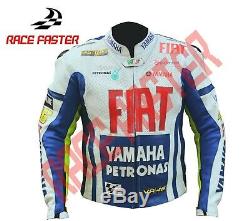 Yamaha Fiat Vr46 Rossi Mens Motorbike Motorcycle Racing Leather Jacket Xs 3xl