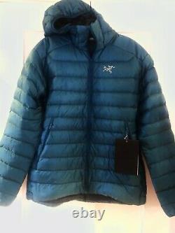 $379 Nouveau! Arcteryx Homme Cerium Lt Hoody Jacket850 Goose Down Fill(s)iliad Bleu