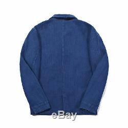 60 Vintage French Blue Jackets Travailleurs Chore Hommes Indigo Veste Manteau Outwear