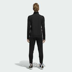 Adidas Femmes Wts Équipe Sportive Survêtement Pantalon Veste Noire Blanc 3 Stripe Dv2431