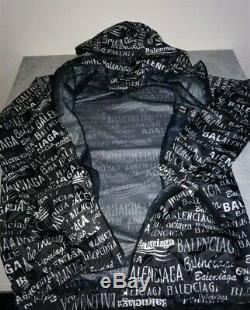 Balenciaga Zippée Veste De Pluie Sweat À Capuche. Tout Neuf Avec Des Étiquettes Noir S, M, L, XL