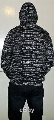 Balenciaga Zippée Veste De Pluie Sweat À Capuche. Tout Neuf Avec Des Étiquettes Noir S, M, L, XL