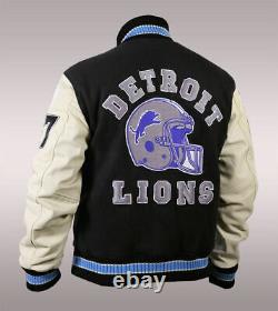 Beverly Hills Cop Axel Foley Detroit Lions Vintage Sports Letterman Veste