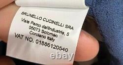 Brunello Cucinelli Daim Bleu Veste Taille 50 56 (100% Authentic&new)