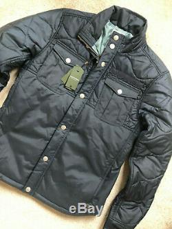 G-star Raw Saru Men Bleu Rusard Rembourré Zip Coat Jacket Medium New & Tags