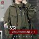 Girls Frontline G11 Cosplay Jacket Long Windbreaker Unisex Coat Army Green Loose