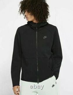 Homme Nike Tech Fleece Windrunner Fz Hoodie Jacket Top Casual Gym Ltd Ed Black XL