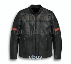 Homme Nouveau H-d Triple Vent Élégant Moto Biker Outfit Real Lambskin Leather Jacket