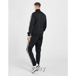Hommes Adidas Complet Tracks Bottoms Zip Veste Pantalon Pantalon Noir M L XL Set