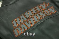 Hommes Harley Davidson Criant Eagle Moto Moto Cowhide Veste En Cuir