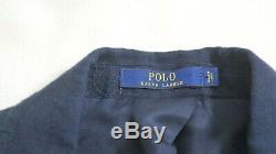 Hommes Polo Ralph Lauren Marine Lin Blazer Bleu / Veste De Taille Moyenne. 40r
