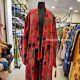 Kimono En Tissu De Velours Banyan Rose Avec Motif D'oiseau Ofmd Original Et Veste De Robe De Rupture Ofmd