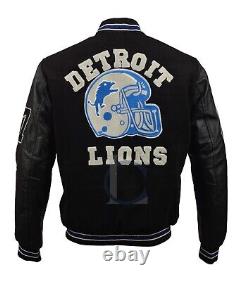Le flic de Beverly Hills Eddie Murphy Axel Foley Detroit Lions Varsity Letterman Jacket