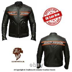 Lionstar Harley Davidson Moto Moto Real Leather Jacket