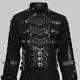 Manteau Gothique Sombre En Coton Noir Pour Hommes Avec Motifs Hellraiser Et Style Steampunk, Livraison Rapide