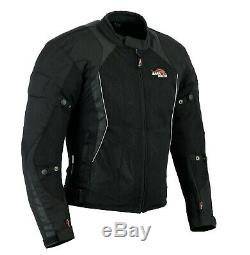 Mens Motorcycle Summer Mesh Cordura Textile Veste Moto Armure Ce Protecteur