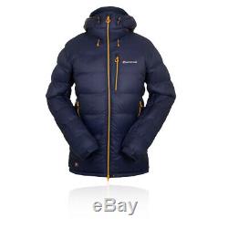 Montane Mens Jacket Black Ice Top Bleu Marine Sport Extérieur Full Zip Hooded