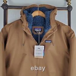 New $229 Patagonia Taille 2xl Isthmus Sherpa Lined Bomber Jacket Owl Brown Hoodie