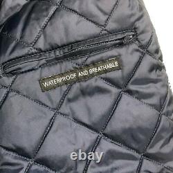 New Barbour Tech MID Weight Hooded Jacket Waterproof Breathable Blue Homme Sz M