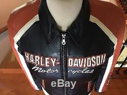 New Harley Davidson Femmes Medium Classique Cruiser Ventilé Veste En Cuir Avec Doublure