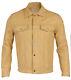 New Homme Black Yellow Offwhite Real Trucker Trucker Shirt Biker Button Jacket