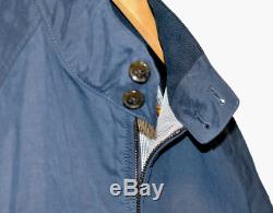 New Mens Hackett London Harry Classique Harrington Jacket Coat Navy Taille M Rrp £ 195