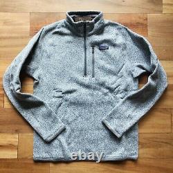 New Patagonia Mens 2xl XXL Better Sweater Fleece 1/4 Zip Jacket Pull Gris