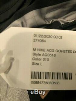 Nike Acg Gore-tex Longue Veste Noire Volt Glow Aq3516 010 Grand Pour Hommes (650 $)