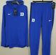 Nike Duke Basketball Hyperelite Costume Jacket + Pantalon Bleu Rare Nouveau (taille Grande)