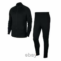 Nike Full Tracksuit Bottoms Zip Jacket Noir Pants Top Dri-fit Size Large Homme