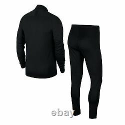 Nike Full Tracksuit Bottoms Zip Jacket Noir Pants Top Dri-fit Size Large Homme