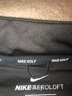 Nike Golf Aeroloft Zip Veste Noire Pleine D'eau Repel 932235-010 Nouveaux Hommes 250 $