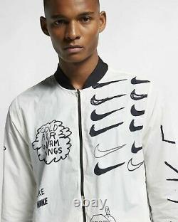 Nike Nathan Bell Mens Imprimé Running Jacket Aj7759-133 Taille Grande