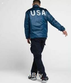 Nike Nikelab Team USA Jeux Olympiques D'hiver Veste 916645-474 Sommet Bleu Hommes Taille XXL