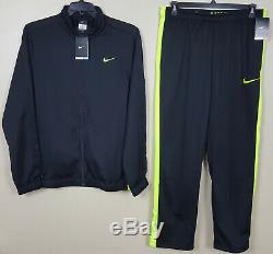 Nike Survêtement Dri-fit Veste + Therma-fit Pantalon Noir Volt Nouveau (grand Moyen)