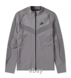 Nike Tech Fleece Knit Jacket Gunsmoke & Black Rrp £219 Taille Moyenne Nouveau Avec Tags