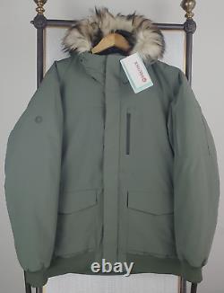 Nouveau $325 Marmot Taille Grand Hommes 700 Goose Down Od Green Hood H20 Proof Jacket