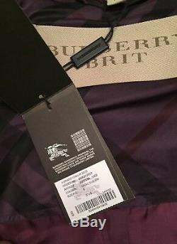 Nouveau 995,00 $ Burberry Quilted Puffer Manteau Veste Bourgogne Tn-o Taille S
