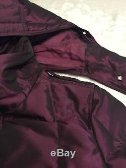 Nouveau 995,00 $ Burberry Quilted Puffer Manteau Veste Bourgogne Tn-o Taille S